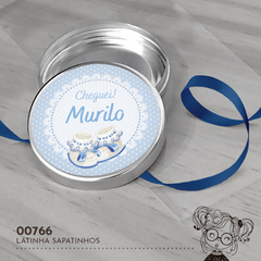 Latinha Personalizada Nascimento Sapatinhos - 00766 - comprar online