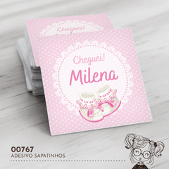 Adesivo Personalizado Nascimento Sapatinhos - 00767 - comprar online