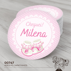 Adesivo Personalizado Nascimento Sapatinhos - 00767