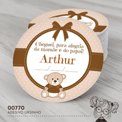 Adesivo Personalizado Ursinho - 00770