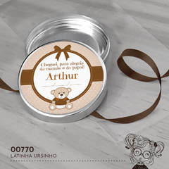 Latinha Personalizada Ursinho - 00770 - comprar online