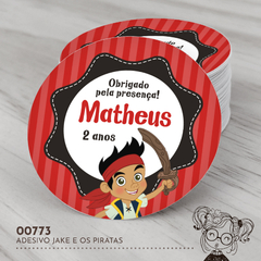 Adesivo Personalizado Jake e os Piratas - 00773