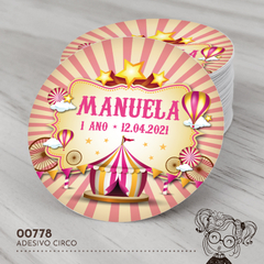 Adesivo Personalizado Circo - 00778