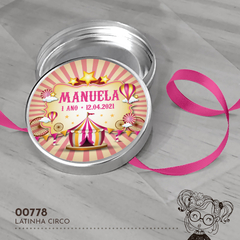Latinha Personalizada Circo - 00778 - comprar online