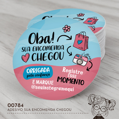 Adesivo Personalizado Sua Encomenda Chegou - 00784
