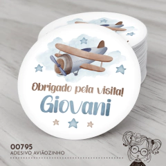 Adesivo Personalizado Aviãozinho - 00795