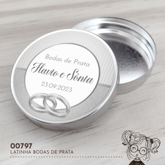 Latinha Personalizada Bodas de Prata - 00797