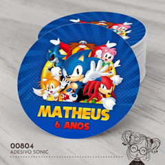 Adesivo Personalizado Sonic - 00804