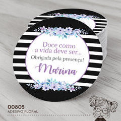 Adesivo Personalizado Floral - 00805