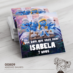 Adesivo Personalizado Smurfs - 00809 - comprar online