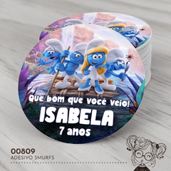 Adesivo Personalizado Smurfs - 00809