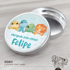 Latinha Personalizada Dino Baby - 00811
