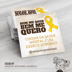 Adesivo Personalizado Setembro Amarelo - 00819 - comprar online