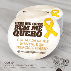 Adesivo Personalizado Setembro Amarelo - 00819