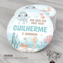 Adesivo Personalizado Fundo do Mar - 00826
