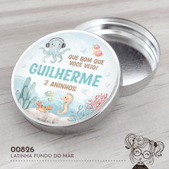 Latinha Personalizada Fundo do Mar - 00826