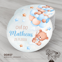 Adesivo Personalizado Ursinho - 00827
