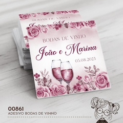 Adesivo Bodas de Vinho - 00861 - comprar online