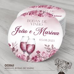 Adesivo Bodas de Vinho - 00861