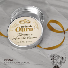 Latinha Bodas de Ouro - 00867 na internet