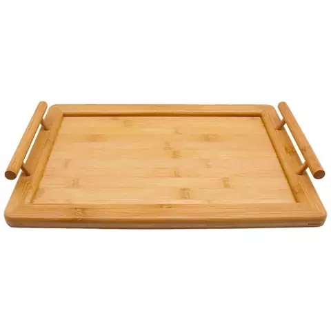 Bandeja Bambu C/ Alça 40x27cm