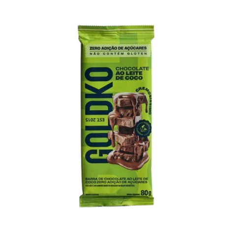 Barra de Chocolate ao Leite de Coco GoldKo 80g