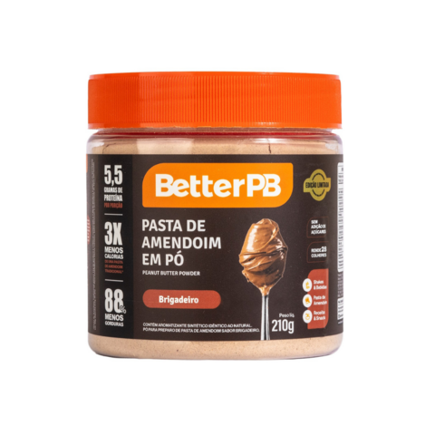 Pasta de amendoim em Pó Brigadeiro BetterBP 210g