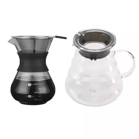 Passador De Café 400ml Em Vidro Boro Drip Hauskraft