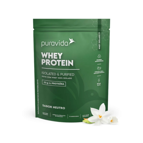 Whey Protein Isolado Neutro Puravida 450g
