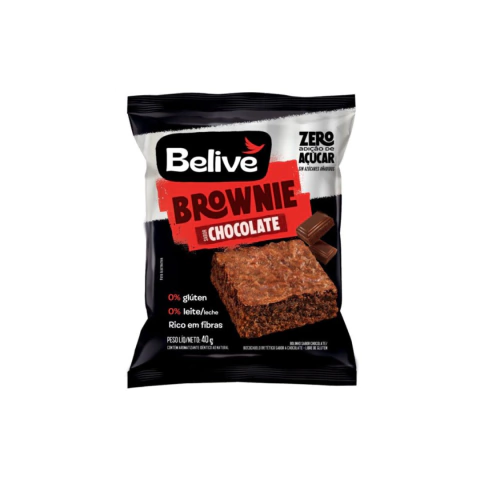 Brownie de Chocolate Zero Açúcar Belive 40g