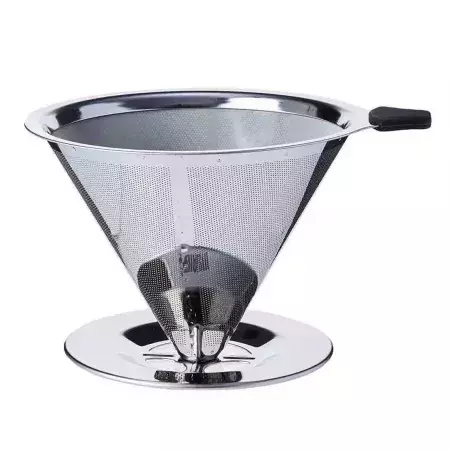 Coador Médio Filtro De Café Aço Inox Sem Uso Papel