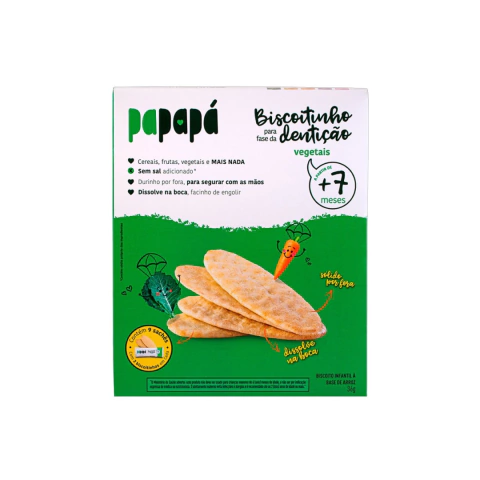Biscoitinho Dentição de Vegetais Papapá 36g