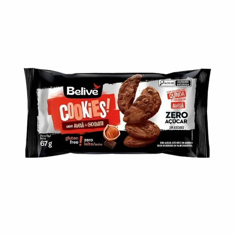 Cookies Avelã e Chocolate Zero Açúcar Belive 67g