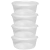 Conjunto De Pote De Plastico Oval Com Tampa 4 Pecas 600ml