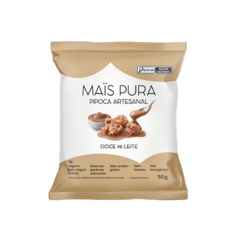 Pipoca Artesanal Mais Pura Doce de Leite 50g