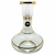 Vaso Nasa Transparente Com Dourado - 30cm
