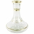 Vaso Base Narguile Médio 26CM Aladin Transparente e Dourado