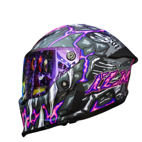 Casco Integral Ilm Mf509 Vendetta Day 1 Morado - comprar en línea