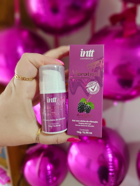 Vibration Gel Eletrizante Esquenta e Vibra Extra Forte Sabor Amora 17ml Intt