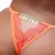 Calcinha Laranja Neon em Renda e Tule com Regulagem