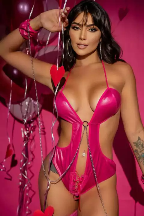 Body Lábios de Mel sem Bojo com Algemas