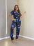 Pijama Americano de Suede Estampa de Planetas e a Galáxia