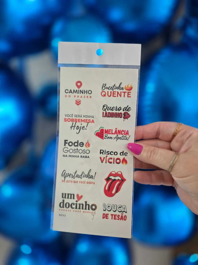 Cartela de Tatuagem Adesiva Caminho do Prazer Luvi