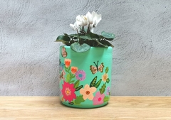 Matera 15 cms pajaros y flores con planta - comprar online