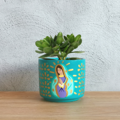 kit Nina: Virgen turquesa con silla - Floramarillo