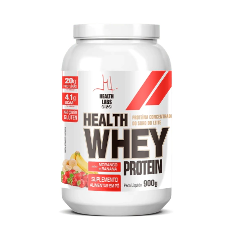 Whey Protein Health morango e banana 900g