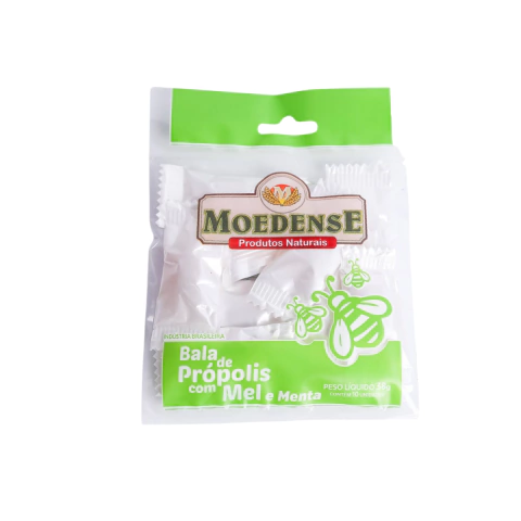 Bala de própolis e menta Moedense PC 10 unidades