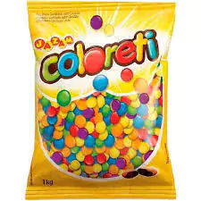 Confeitos coloreti mini sabor chocolate kg