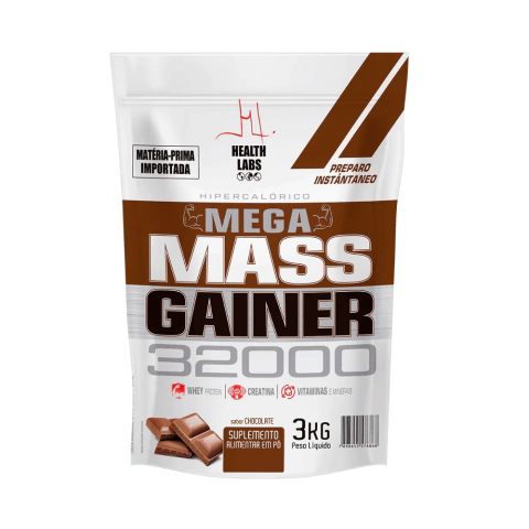 Mega Mass Gainer chocolate 32.000 Health Labs 3kg