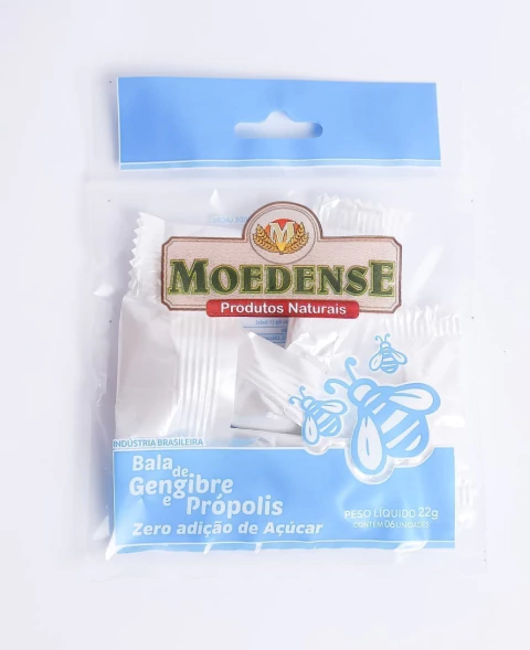 Bala de gengibre sem açúcar Moedense PC